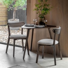Hertford Small Triangular Dining Table in Smoked Oak