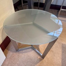 Showroom Clearance: Round Frosted Glass Coffee Table