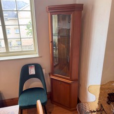 Showroom Clearance: Sutcliffe Teak Corner Display Cabinet Showroom Clearance: Sutcliffe Teak Corner Display Cabinet