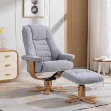 Steren Swivel Recliner Chair & Stool