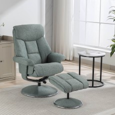 Balfour Swivel Recliner Chair & Stool