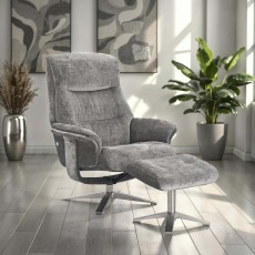 Hancock Swivel Recliner Chair & Stool