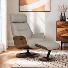 Rhys Swivel Recliner Chair & Stool