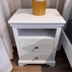 Showroom Clearance: Wimbledon 2 Drawer Open Shelf Bedside