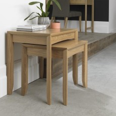 Ibsen Oak Nest of Lamp Tables