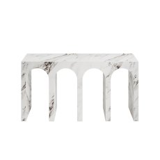Arches Console Calcatta Marble Table Arches Console Calcatta Marble Table