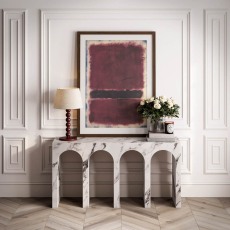 Arches Console Calcatta Marble Table