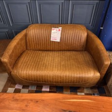 Showroom Clearance: Aviator 2 Seater Leather Sofa