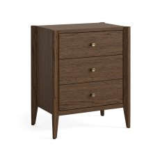 Paterson Dark 3 Drawer Bedside Chest
