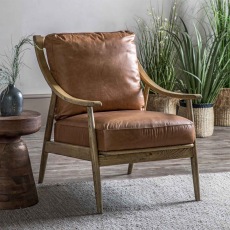 Hythe Armchair in Brown Leather