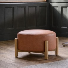 Timsbury Leather Footstool