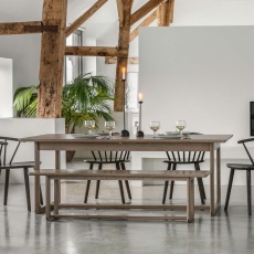 Cadoc Smoked Oak Extending Dining Table