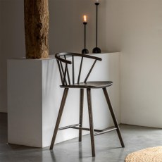 Cadoc Mocha Oak Bar Stool