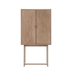 Cadoc Smoked Oak Cocktail Cabinet