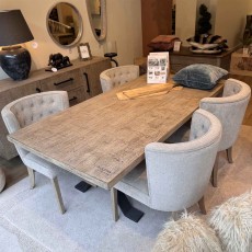 Showroom Clearance: Mevagissey 200cm Dining Table & 6x Trenarren Dining Chairs Showroom Clearance: Mevagissey 200cm Dining Table & 6x Trenarren Dining Chairs