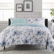 Cherry Blossom Blue Duvet Set