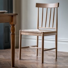 Ethan Oak Dining Chair with Woven Seat (Pair of 2) Ethan Oak Dining Chair with Woven Seat (Pair of 2)