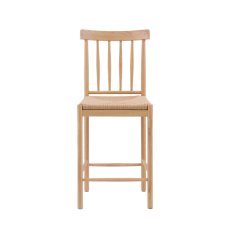 Ethan Oak Counter Stool with Woven Seat
