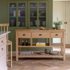 Ethan Oak Kitchen Island