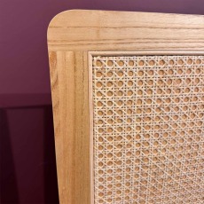 Showroom Clearance: Elsdon Oak Bedframe with Rattan Headboard