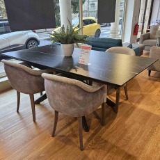 Showroom Clearance: Nordeste 200-300cm Extending Dining Table & 4x Leiria Upholstered Dining Chairs