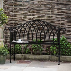 Denmans Garden Bench in Black