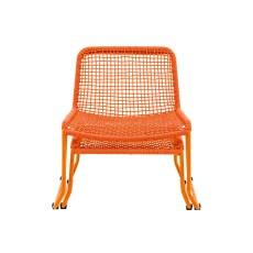 Siderno Lounge Chair with Footstool in Orange