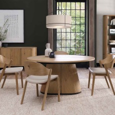 Nielsen Rustic Oak 4 Seater Fixed Dining Table