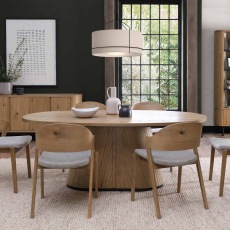 Nielsen Rustic Oak 6 Seater Fixed Dining Table