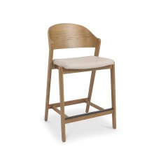 Nielsen Rustic Oak Ivory Bar Stool