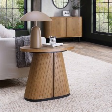 Nielsen Rustic Oak Oval Lamp Table