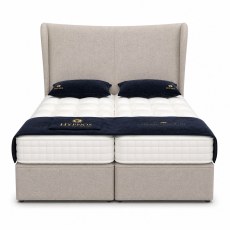 Showroom Clearance: Hypnos 6ft Zip&Link Sherborne Pocket Sprung Divan Set & Alice Winged Headboard