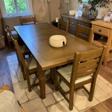 Showroom Clearance: Haddon Oak Extending Dining Table & 6x Dining Chairs Showroom Clearance: Haddon Oak Extending Dining Table & 6x Dining Chairs