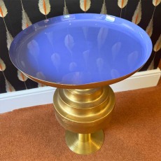 Showroom Clearance: Renao Side Table in Blue & Gold Showroom Clearance: Renao Side Table in Blue & Gold