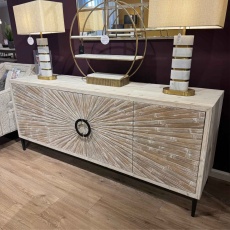 Showroom Clearance: Kuantan Wood Sunburst Top Sideboard