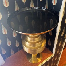 Showroom Clearance: Renao Side Table in Black & Gold