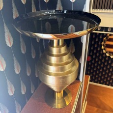 Showroom Clearance: Renao Side Table in Black & Gold