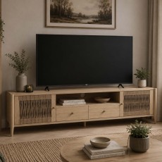 Rushworth Oak 200cm TV Unit Rushworth Oak 200cm TV Unit