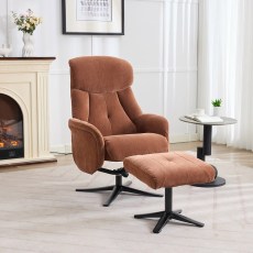 Lauren Swivel Recliner Chair & Stool