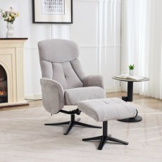 Lauren Swivel Recliner Chair & Stool