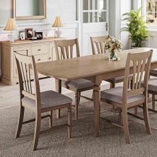 Bideford Oak Flute Back Dining Chair Bideford Oak Flute Back Dining Chair