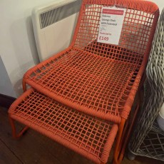 Showroom Clearance: Siderno Lounge Chair with Footstool in Orange Showroom Clearance: Siderno Lounge Chair with Footstool in Orange