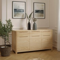 Bergen Oak 3 Door Sideboard