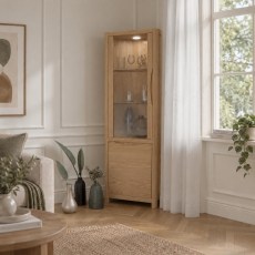 Bergen Oak Corner Display Unit Bergen Oak Corner Display Unit