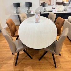 Showroom Clearance: Xavier 240cm Dining Table & 6x Juno Swivel Dining Chairs Showroom Clearance: Xavier 240cm Dining Table & 6x Juno Swivel Dining Chairs