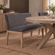 Fletcher Short Bench in Dark Grey Fletcher Short Bench in Dark Grey