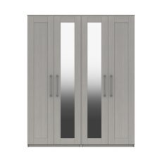 Amesbury Tall 4 Door Wardrobe with 2 Mirrors Amesbury Tall 4 Door Wardrobe with 2 Mirrors