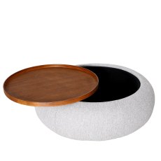 Gensen Large Ottoman in Oatmeal Chenille Gensen Large Ottoman in Oatmeal Chenille