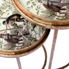 Monkey Jungle Set of 2 Side Tray Tables Monkey Jungle Set of 2 Side Tray Tables