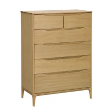Ercol Rimini 6 Drawer Tall Wide Chest